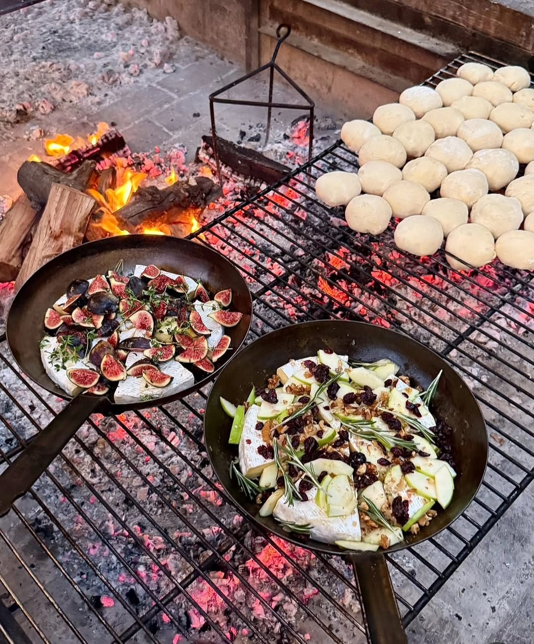 Quesos al fuego